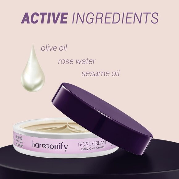 Rose Moisture Cream Daily Care Non-Greasy Helps Soothe and Calm Skin 1.52 OZ - Picture 3 of 8